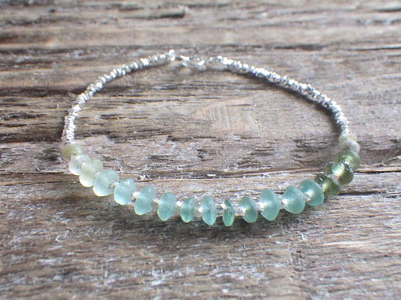 【sv925】Sea Ombre Roman Glass Bracelet ＊カレンシルバー 6枚目の画像