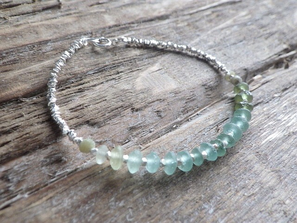 【sv925】Sea Ombre Roman Glass Bracelet ＊カレンシルバー 7枚目の画像