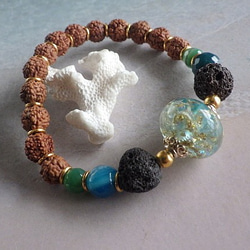 Under the Sea＊ Lava Stone Diffuser Bracelet☆アロマブレスレット 2枚目の画像