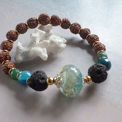 Under the Sea＊ Lava Stone Diffuser Bracelet☆アロマブレスレット 3枚目の画像