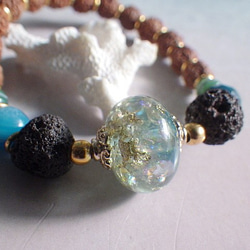 Under the Sea＊ Lava Stone Diffuser Bracelet☆アロマブレスレット 4枚目の画像