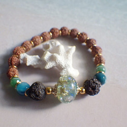 Under the Sea＊ Lava Stone Diffuser Bracelet☆アロマブレスレット 7枚目の画像