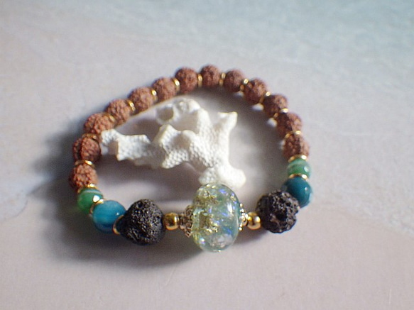 Under the Sea＊ Lava Stone Diffuser Bracelet☆アロマブレスレット 7枚目の画像