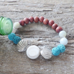 Ocean Shell Aroma Diffuser Bracelet☆シヴァシェルのアロマブレス 3枚目の画像