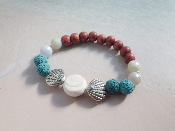 Ocean Shell Aroma Diffuser Bracelet☆シヴァシェルのアロマブレス 6枚目の画像