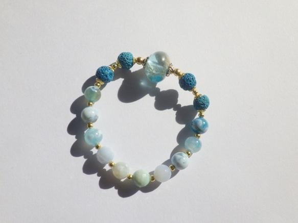 ＊Sandy Beach＊Essential Oil Diffuser Bracelet 2枚目の画像