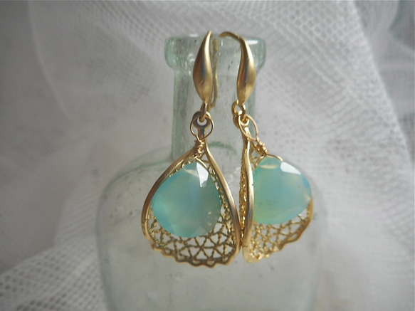 Sea fan with Aqua Chalcedony 3枚目の画像