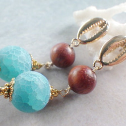 Blue Hawaii Bracelet&Earrings☆セット 5枚目の画像