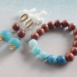 Blue Hawaii Bracelet&Earrings☆セット 6枚目の画像