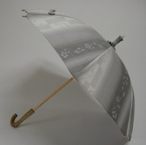 ＊お値引き商品＊　結城紬の日傘　「さくらさくら」 1枚目の画像