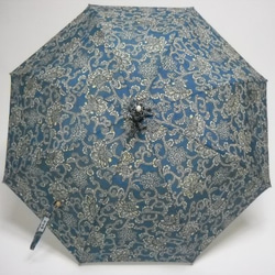 ＊お値引き商品＊　紬の日傘「花御堂」 2枚目の画像