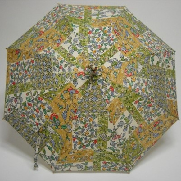 ＊お値引き商品＊　紬の日傘「庭の千草」 2枚目の画像