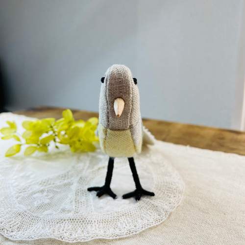 ⚮̈ミナペルホネン生地使用⚮̈小鳥の置き物 オブジェ③ その他置物 un