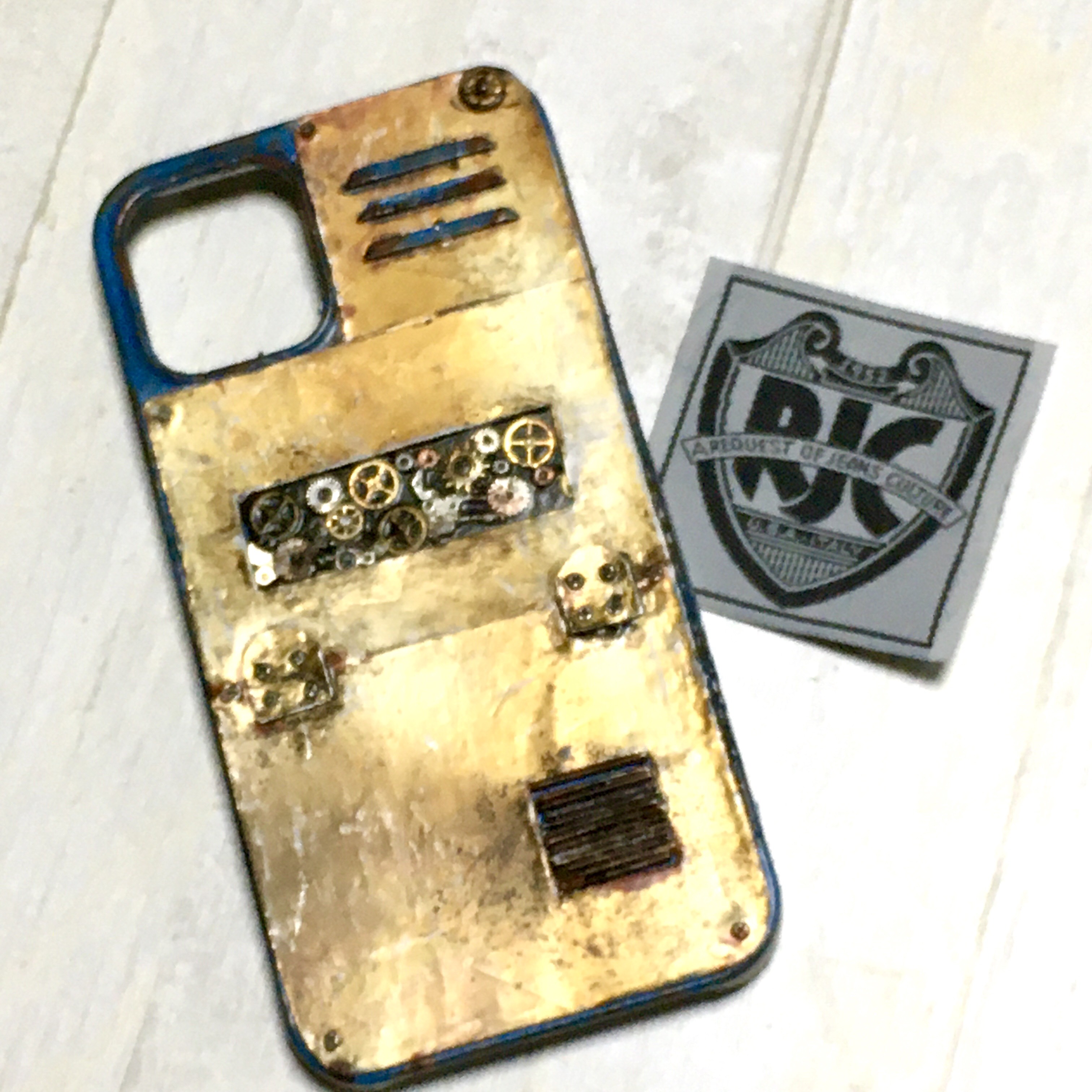 スチームパンクMDサビ塗装強化iPhone  12mini他対応ケース