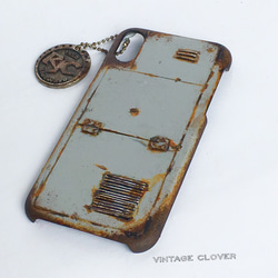 古材風サビ塗装サーフ&シャビーフラワースマホケースiPhone.Android