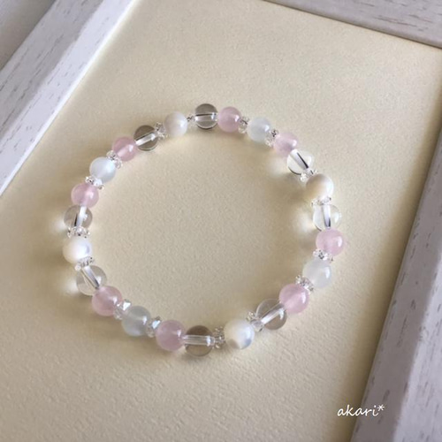 ローズクオーツ・ムーンストーン 6mm