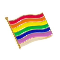 LGBTQ LGBT プライド レインボーフラッグ エナメル ピン バッジ 2枚目の画像