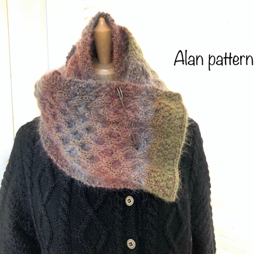 ALAN SANDER 幾何学模様マフラー