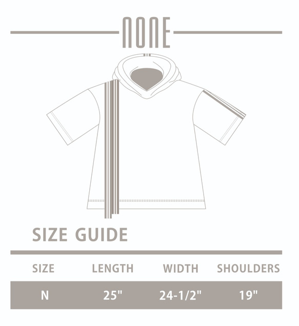 【NONE】獨創 SIZE "N" 異材質拼接 落肩 帽T  OVERSIZE五分袖 第4張的照片