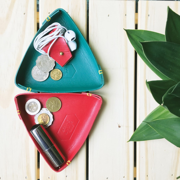 インテリアトレイ 小物入れ 三角形 イタリアンレザー レザートレー 三角 フリーボックス・小物入れ プラス