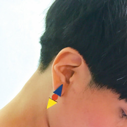 Sonniewing Geometric Leather Earrings（925スターリングシルバーイヤリング） 4枚目の画像