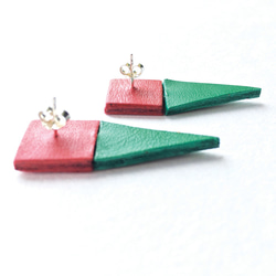 Sonniewing Geometric Leather Earrings Adjustable Angle（925スターリング 3枚目の画像