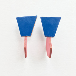 Sonniewing Geometric Leather Earrings Adjustable Angle（925スターリング 2枚目の画像