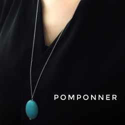 turquoise necklace サージカルステンレス ネックレス ターコイズ 1枚目の画像