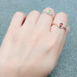 【節日限定 戒指系列】天然石榴石 925純銀戒指 第2張的照片