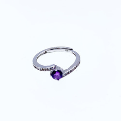 【戒指系列】天然紫水晶 925純銀 戒指 第2張的照片