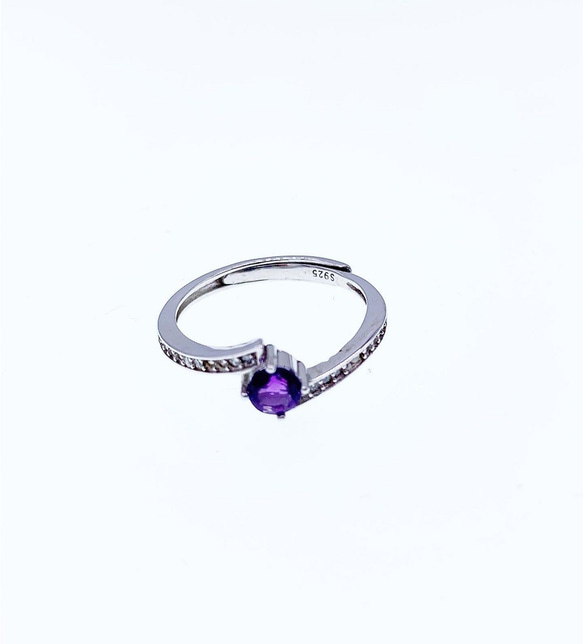 【戒指系列】天然紫水晶 925純銀 戒指 第2張的照片