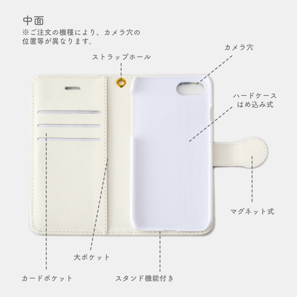 《iPhoneケース》手帳型★読書の時間(ダスティブルー)／受注生産 5枚目の画像