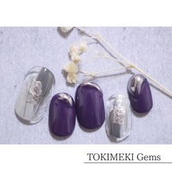 夏ネイル】大人の紫。クリアネイル ニュアンスネイル 塗りかけネイル