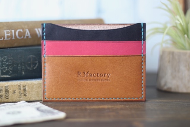 ミニマムウォレット　マルチカラーC　／ミニマリスト,ミニマル､カード,レザー,ヌメ革,札入れ,コンパクト,極薄