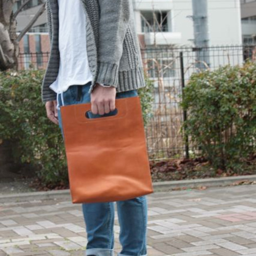 VAN紙袋デザイン幌布クラッチバック 送料無料 VAN Jacket - 特価！VAN紙袋デザインA4サイズZip付きクラッチバック