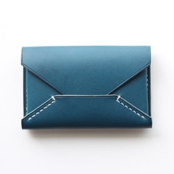 封筒型カードケース　bela（ベーラ）ブルー 1枚目の画像