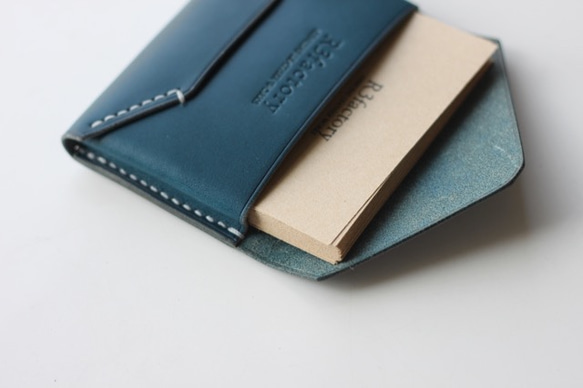 封筒型カードケース　bela（ベーラ）ブルー 4枚目の画像