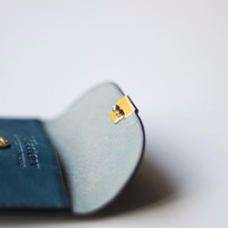 ぷっくりとしたコインケース『mimosa coin case』ブルーA 8枚目の画像