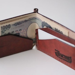 【送料無料】money clip purse 『R3FACTORY VINTAGE』札ばさみ,２つ折り,アンティーク 7枚目の画像