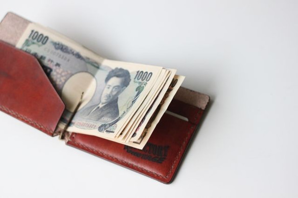 【送料無料】money clip purse 『R3FACTORY VINTAGE』札ばさみ,２つ折り,アンティーク 9枚目の画像