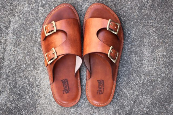 【送料無料】leather sandals BIRKENSTOCK sole,サンダル,メンズ,レザー,ビルケン 1枚目の画像