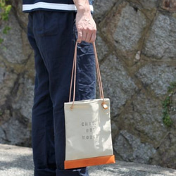 帆布２way square shoulder bag『R3FACTORY VINTAGE』ショルダーバッグ,ステンシル 9枚目の画像