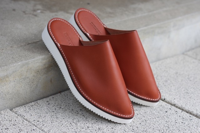 leather slippers sandals  ブラウン×M size／スリッパ,サンダル,レザー,ビブラム