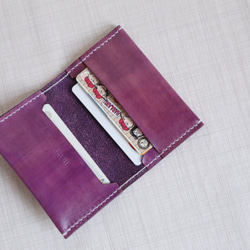 卡片夾 // 手工縫製 // 手染紫紅 第2張的照片