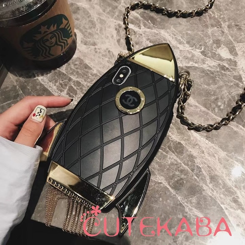 シャネルロケットiPhoneケース シャネルパロディ iPhonexs ケース
