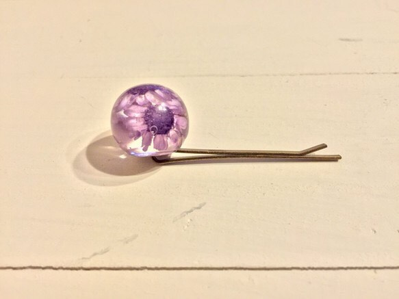 スターフラワーの一粒ヘアピン lavender 2枚目の画像