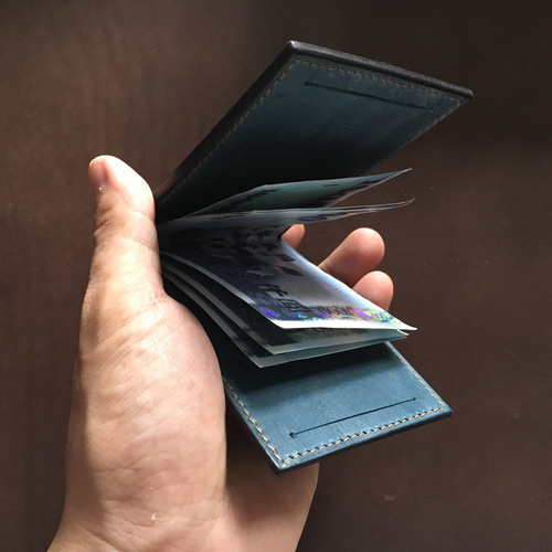 JM-C1ハンドメイドマネークリップイタリアンワックスドベジタブル