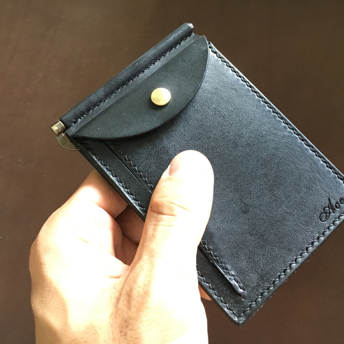 JM-C1ハンドメイドマネークリップイタリアンワックスドベジタブル