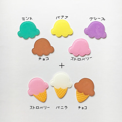 Ice cream brooch & charm 2枚目の画像