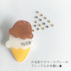 Ice cream brooch & charm 4枚目の画像